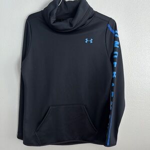Under Armour Black Hoodie with Blue Accents